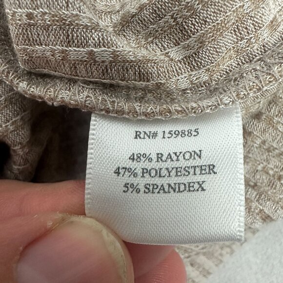 Bobi Los Angeles Womens Ribbed Knit Sweater Tan Blend Size S - Picture 5 of 7